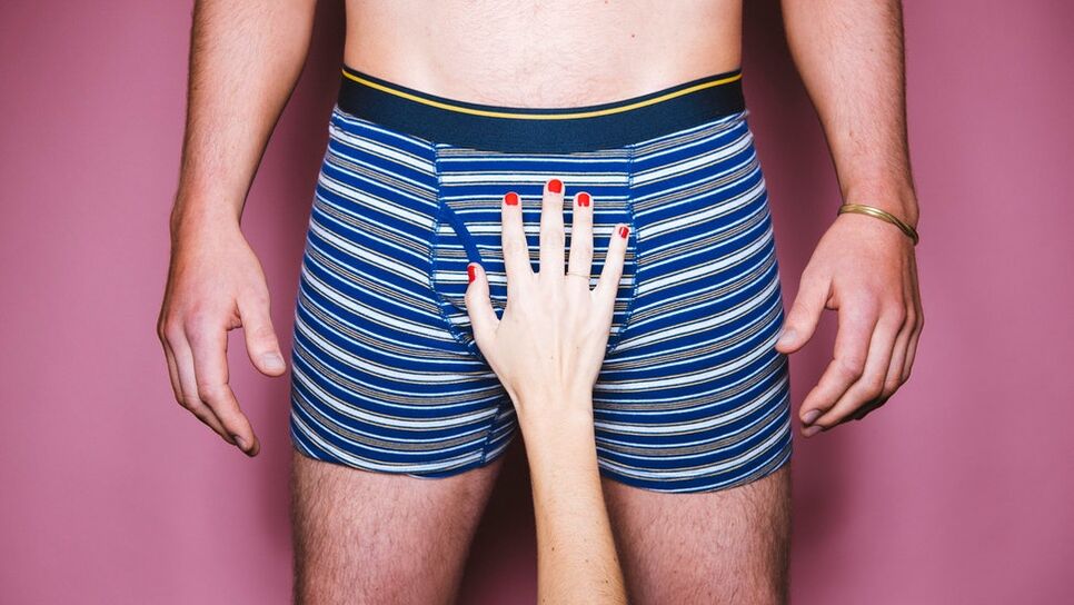 On the top of the penis